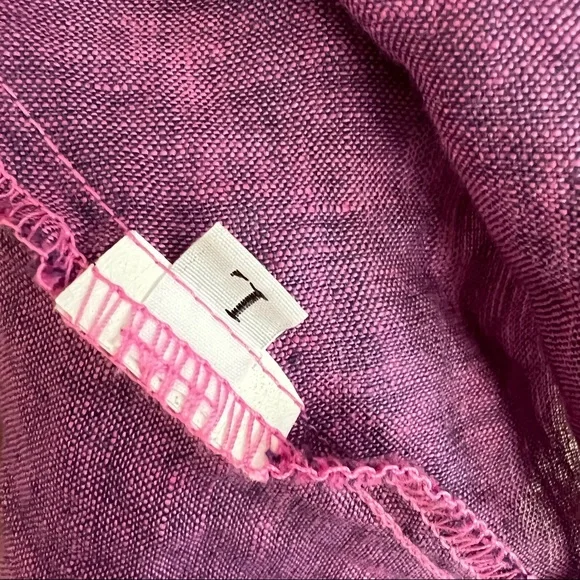 CP SHADES Faye 100% Linen Long Slip Dress in Purple Pink